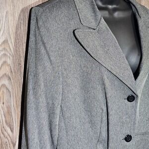 Spago Collection Blazer Jacket NWT Gray Herringbone Washable Plus Size 20W Work